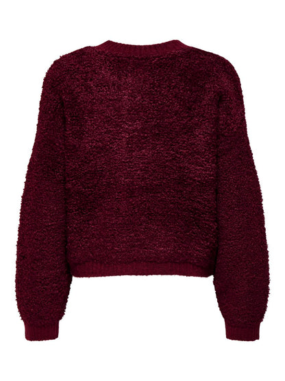 Jdyeira Life L/s Oneck Cardigan Knt Noos Mørkelilla