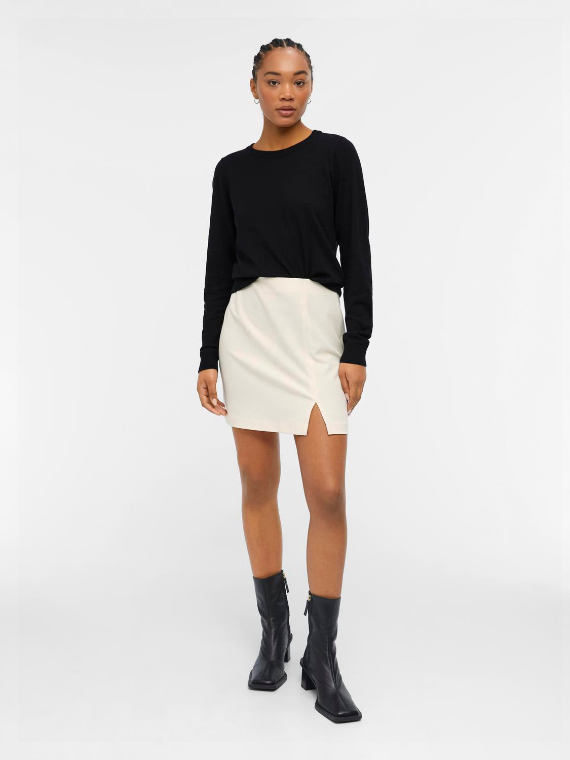 Objthess L/s O-Neck Knit Pullover Noos Sort