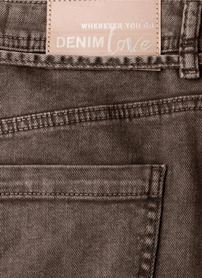 Denim skirt midi Brun