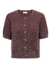 Jdynadine S/s Glitter Cardigan Knt Brun