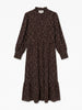 Awnoelle Ls High Neck Ankle Dress Brun