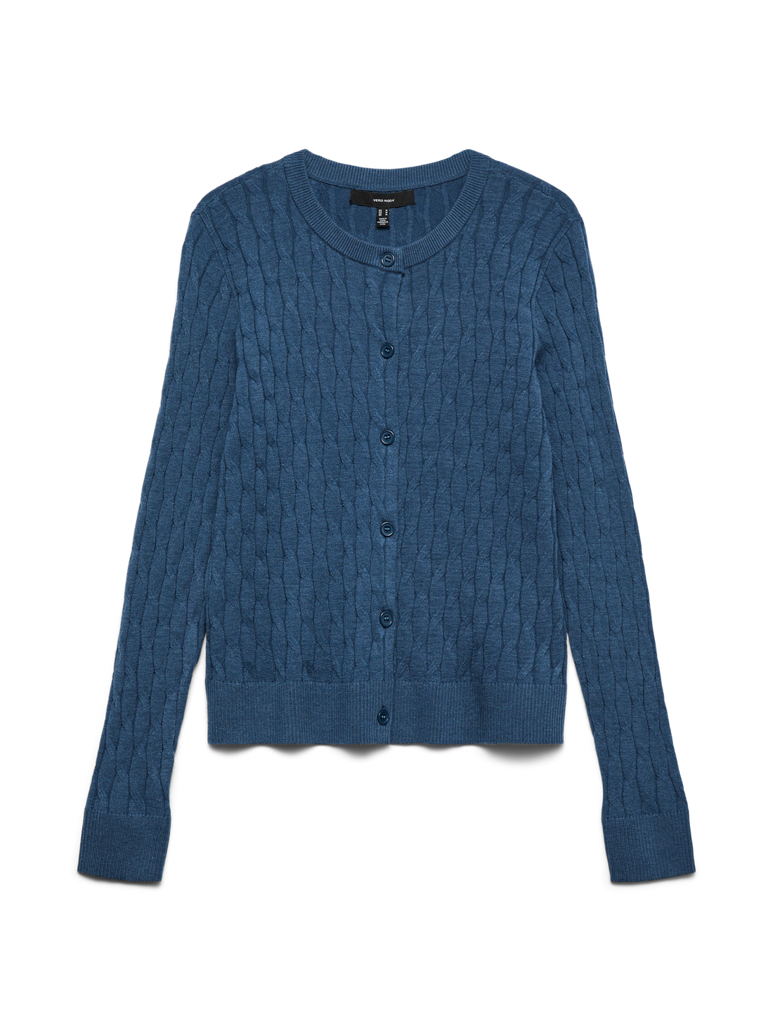 Vmfantastic Ls O-Neck Cable Cardigan Blå
