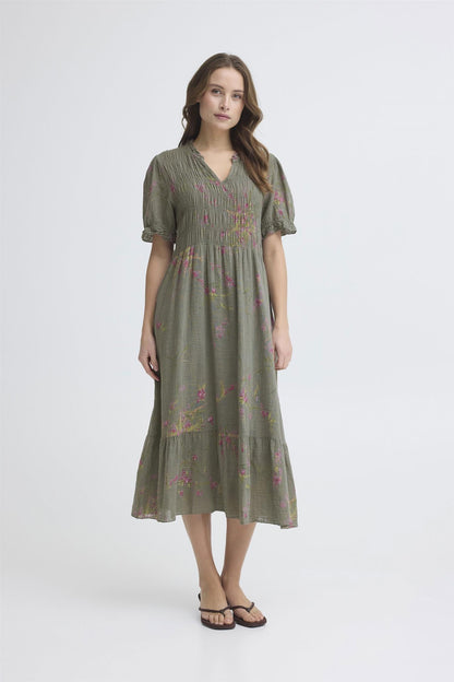 Sbalexa G Long Flo Dress Grønn