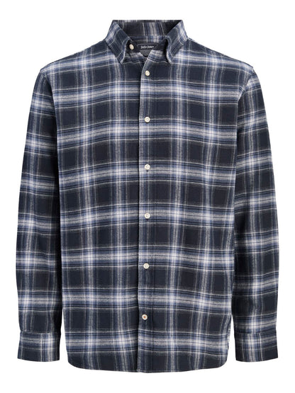 Jjefield Check Shirt Ls Sn Blå