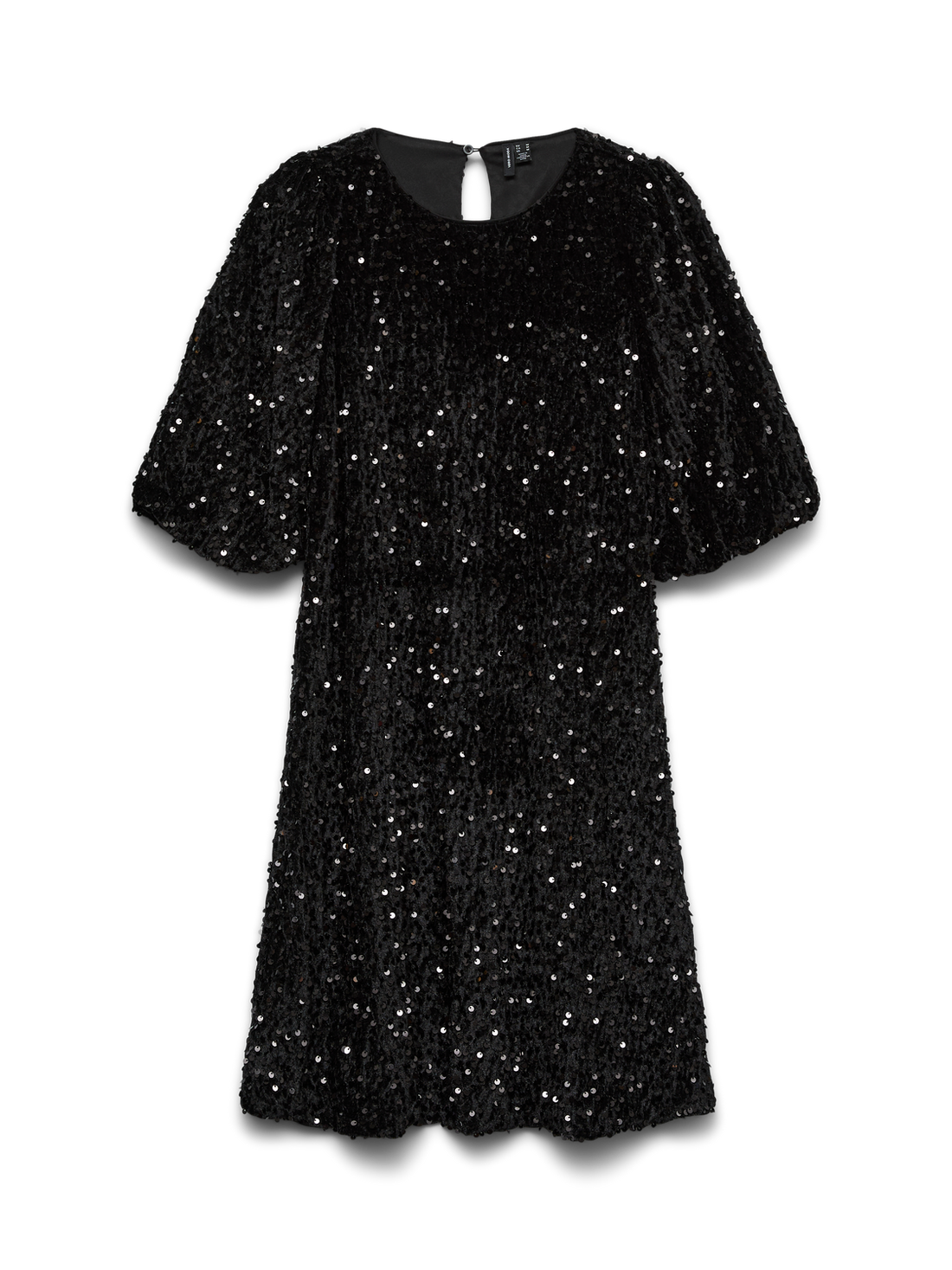 Vmbella 2/4 O-Neck Abk Sq Dress Jrs Svart