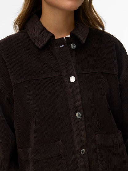 Vmjamie Ls Corduroy Shacket Mix Noos Brun