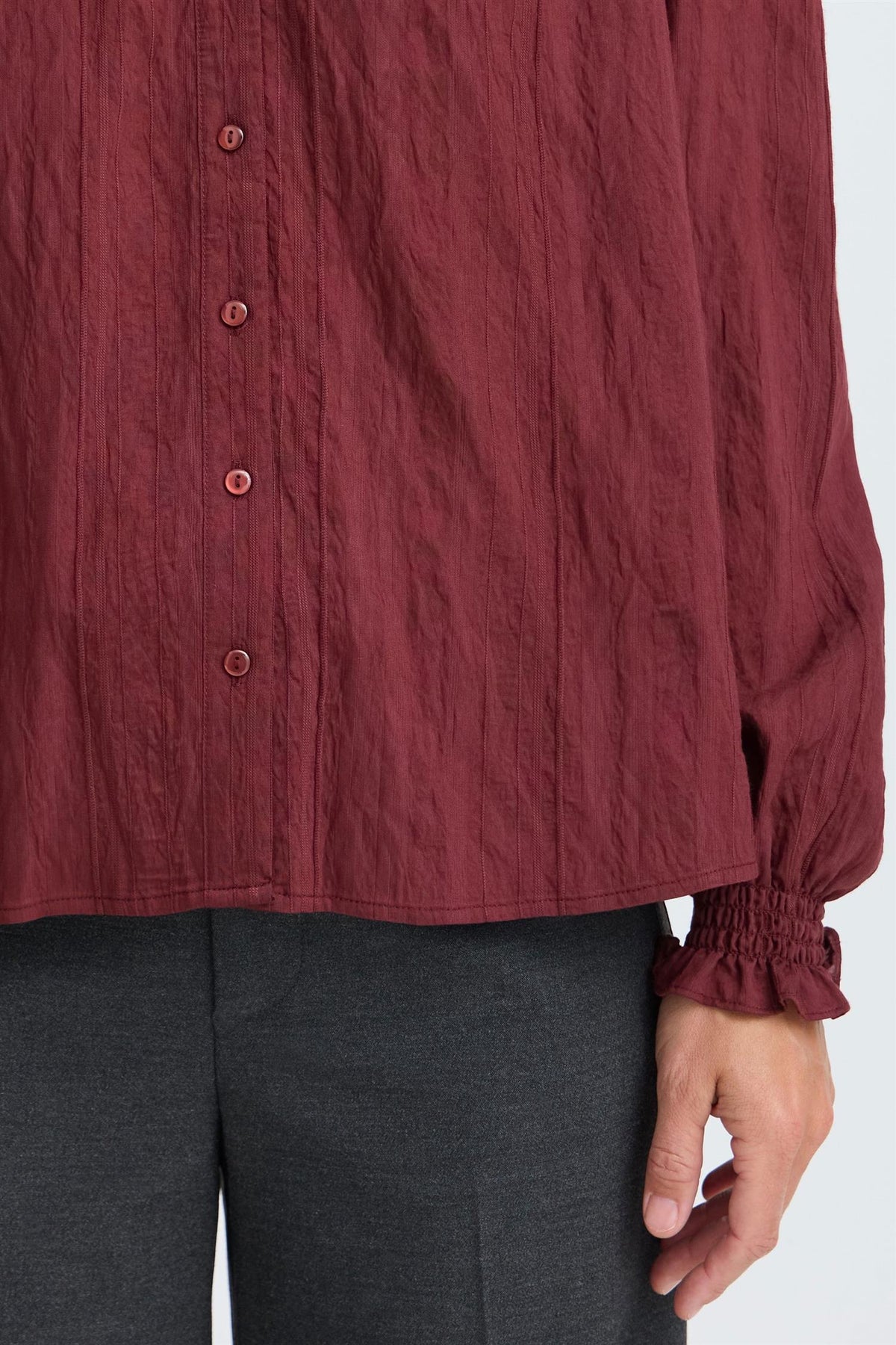 Pzesmee  Shirt Burgunder