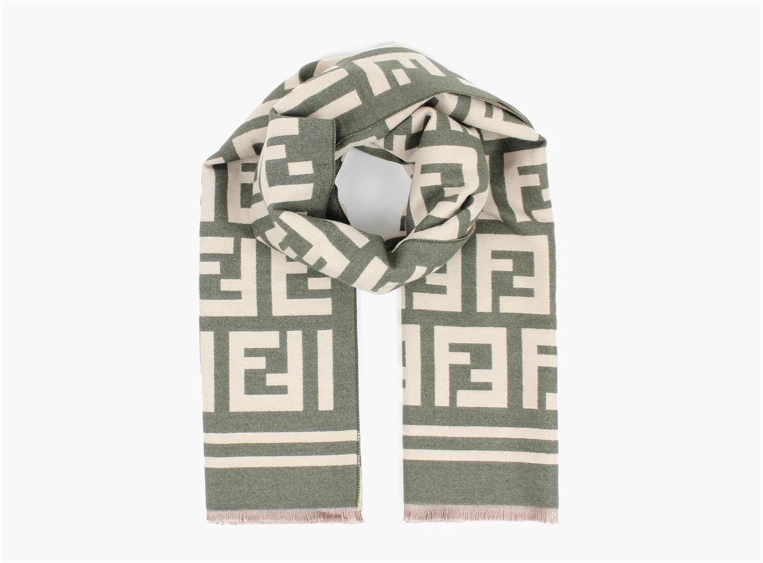 Manzini double sided scarf Oliven