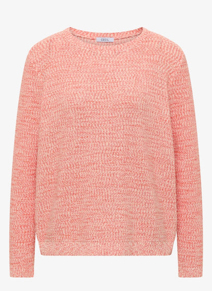 TOS Space-dye tape sweater Rød