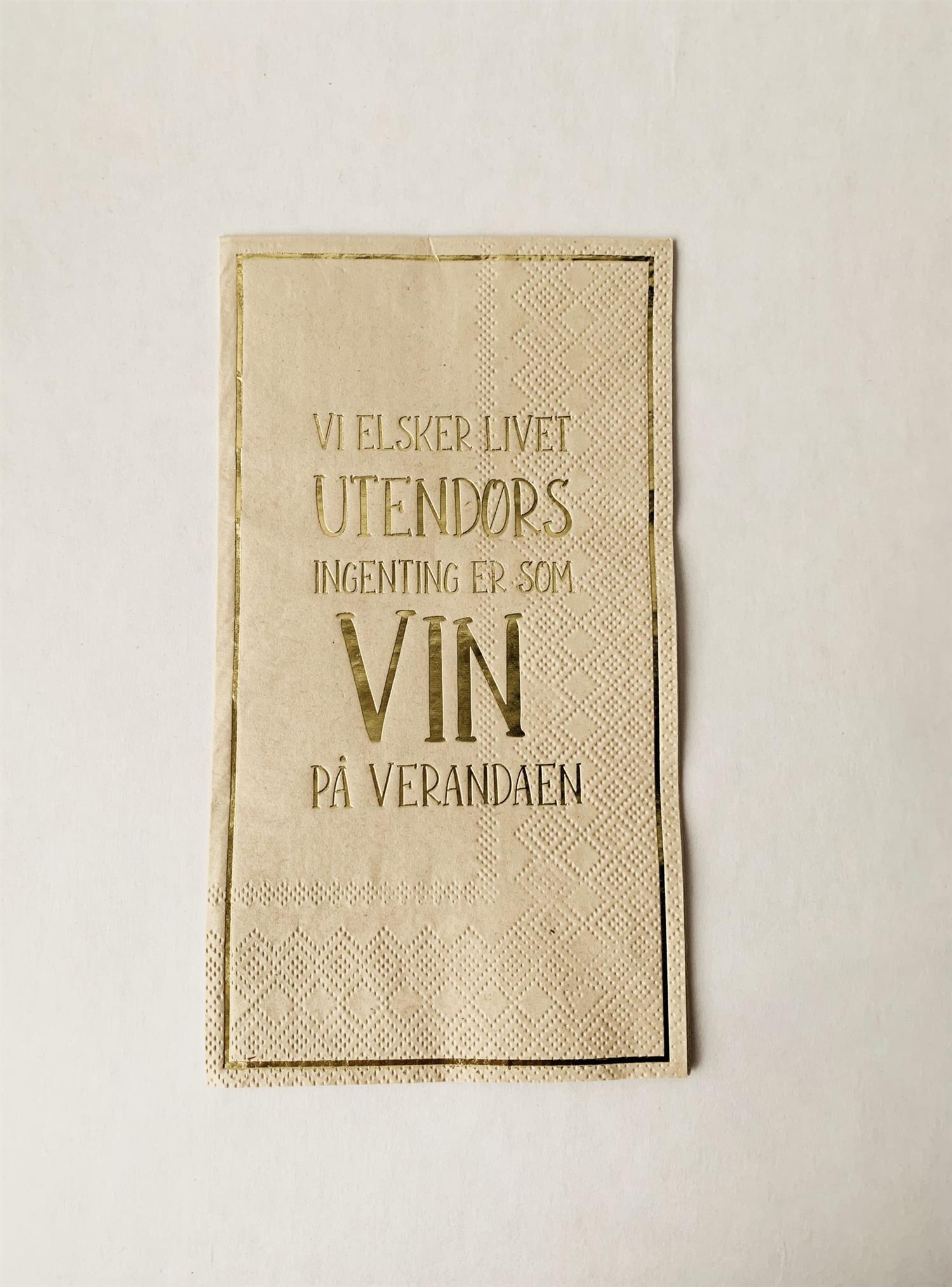 SERVIETT «vin på verandaen»