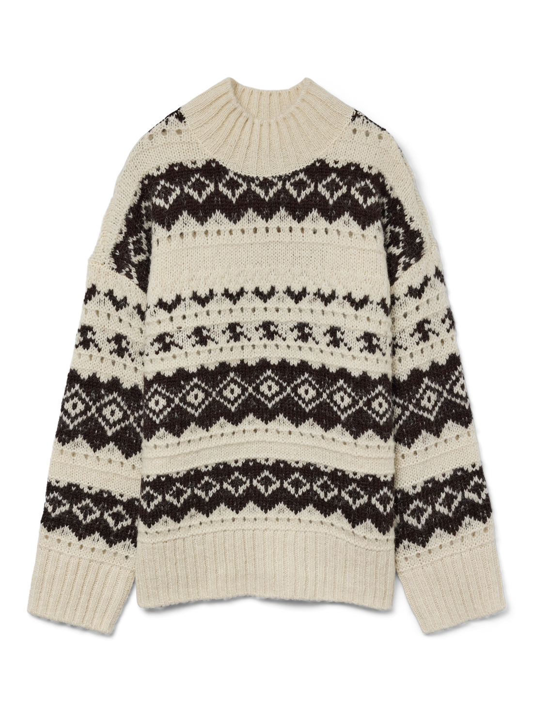 VMAMPLE LS HIGH NECK PULLOVER BOO Lysegrå