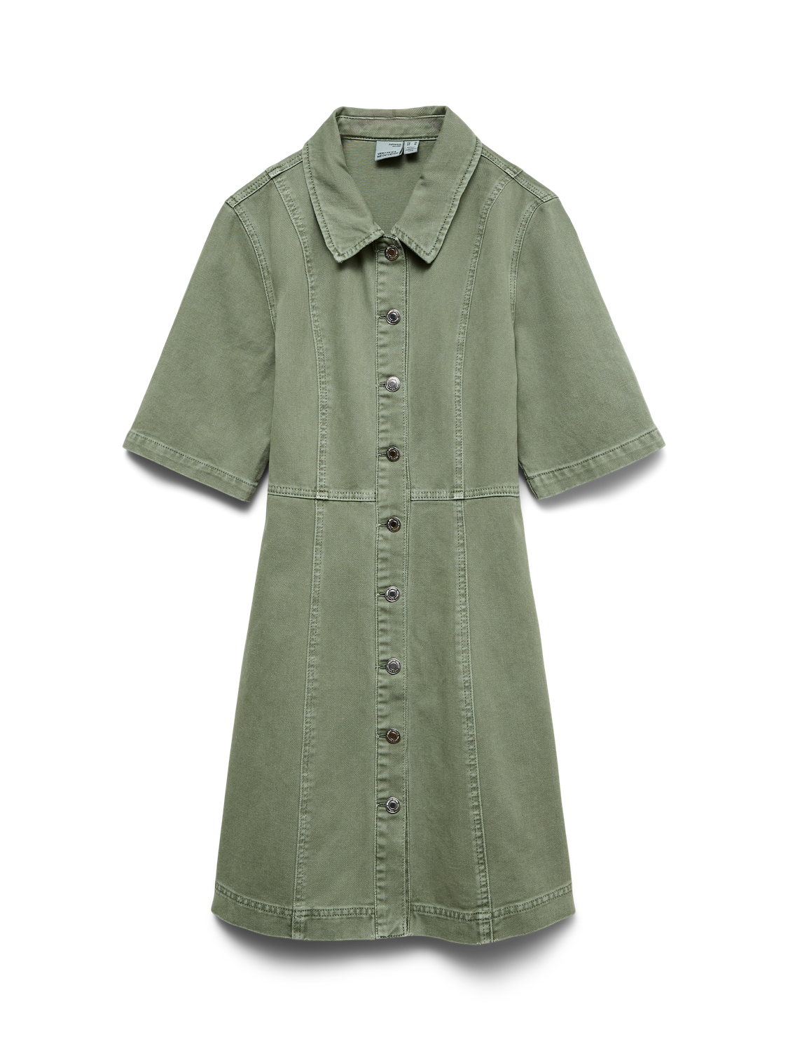 Vmdaisy 2/4 Short Denim Dress Noos Grønn