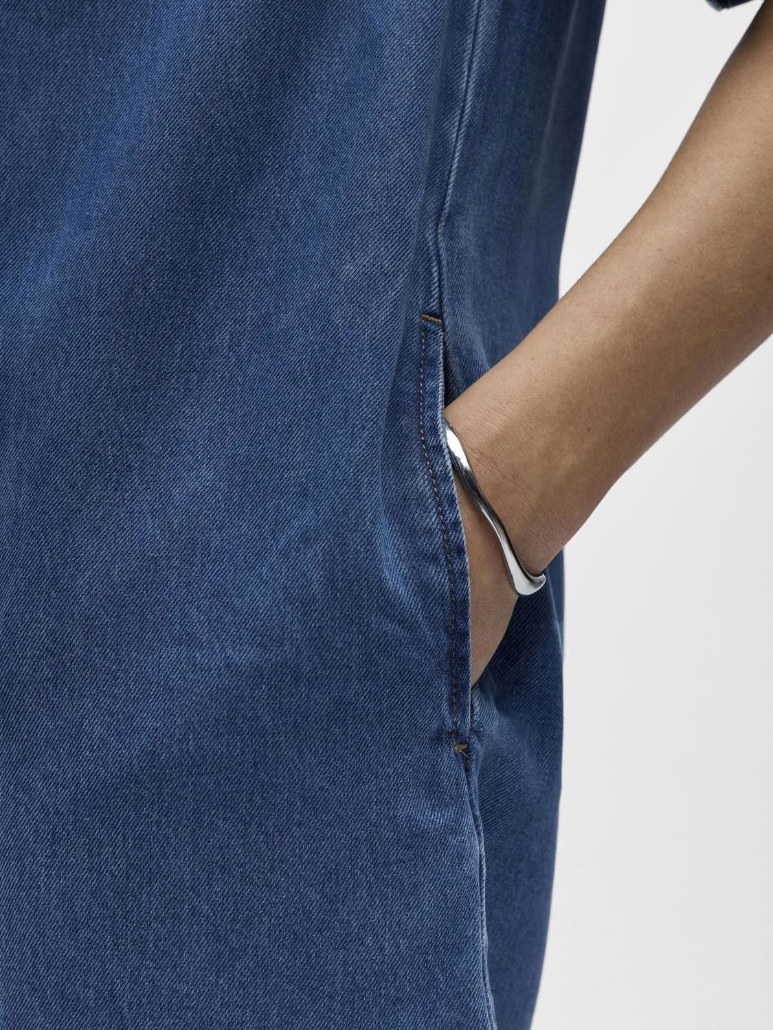 Objframe 2/4 Re Denim Dress Noos Blå