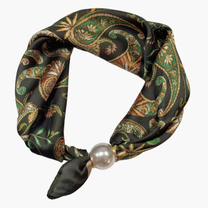 SCARF SMALL PAISLEY&amp;PEARL Grønn