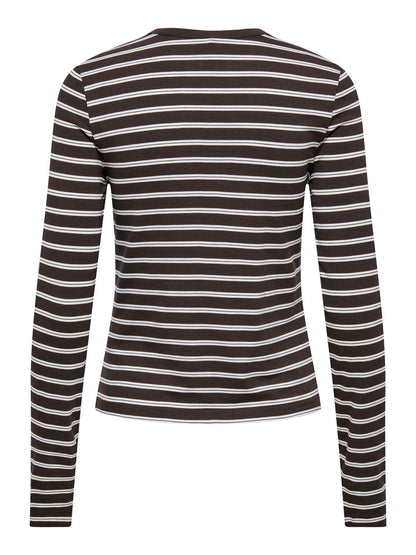 Onlnina L/s Aop Top Jrs Brun