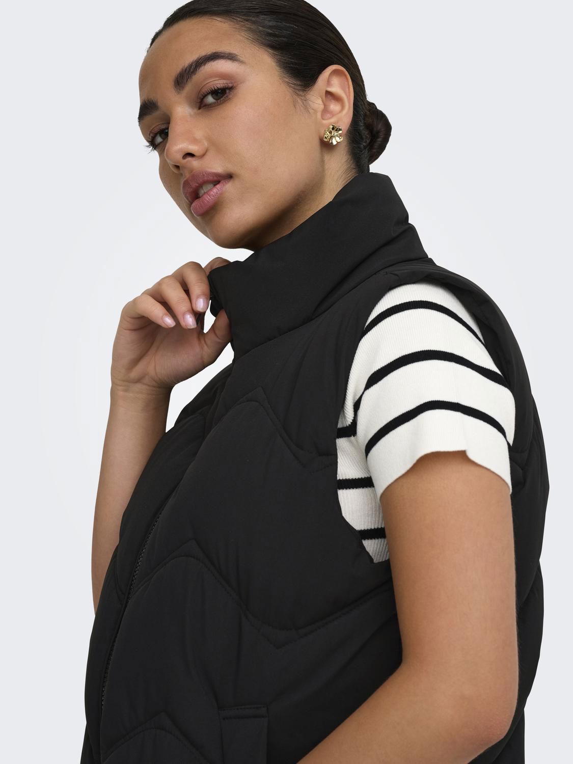 Jdypower Short Waistcoat Otw Hab Sort