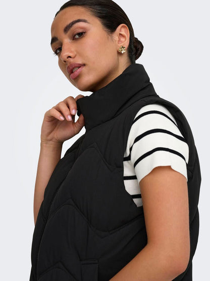 Jdypower Short Waistcoat Otw Hab Sort