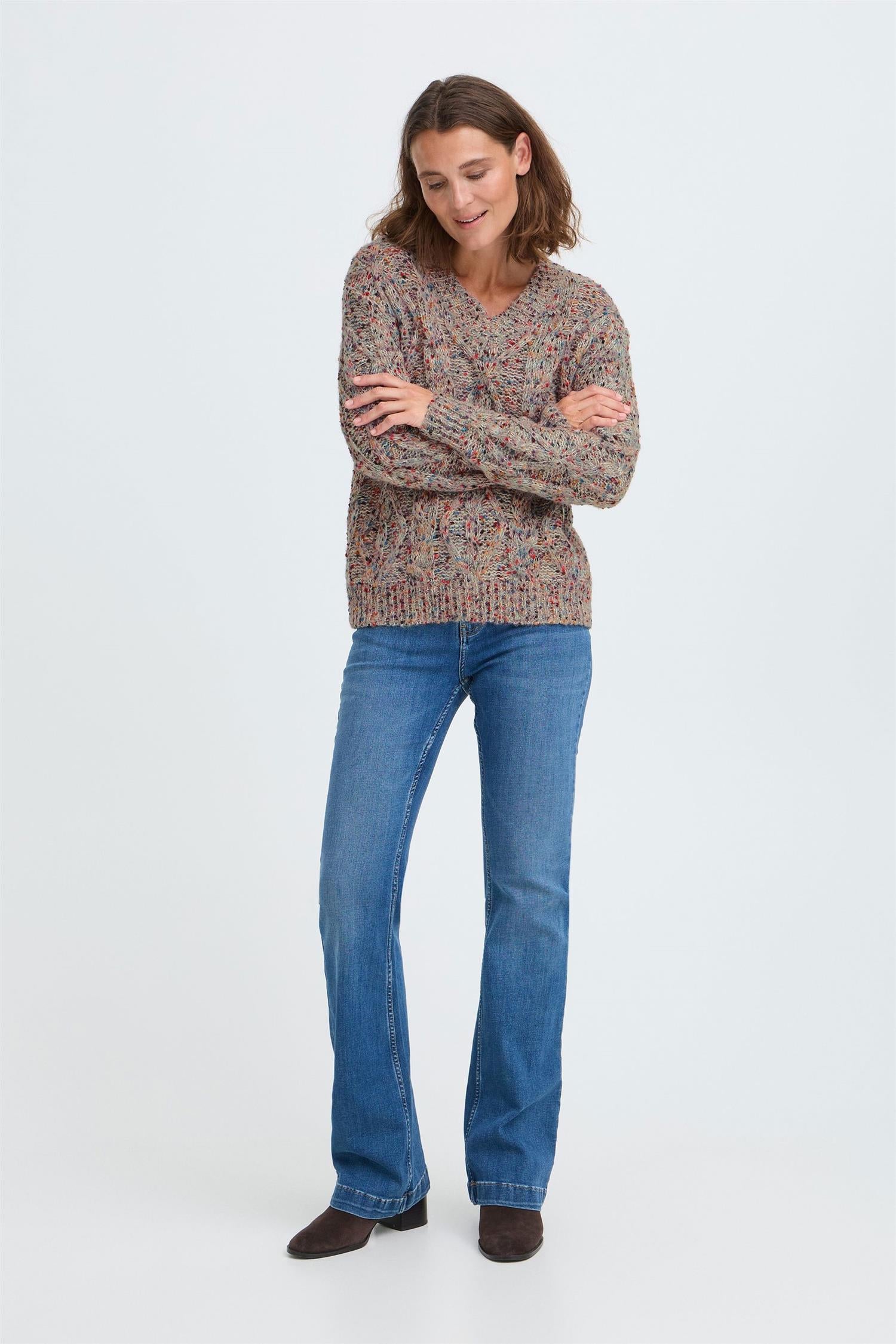 Pzelin Multicolour Pullover Brun