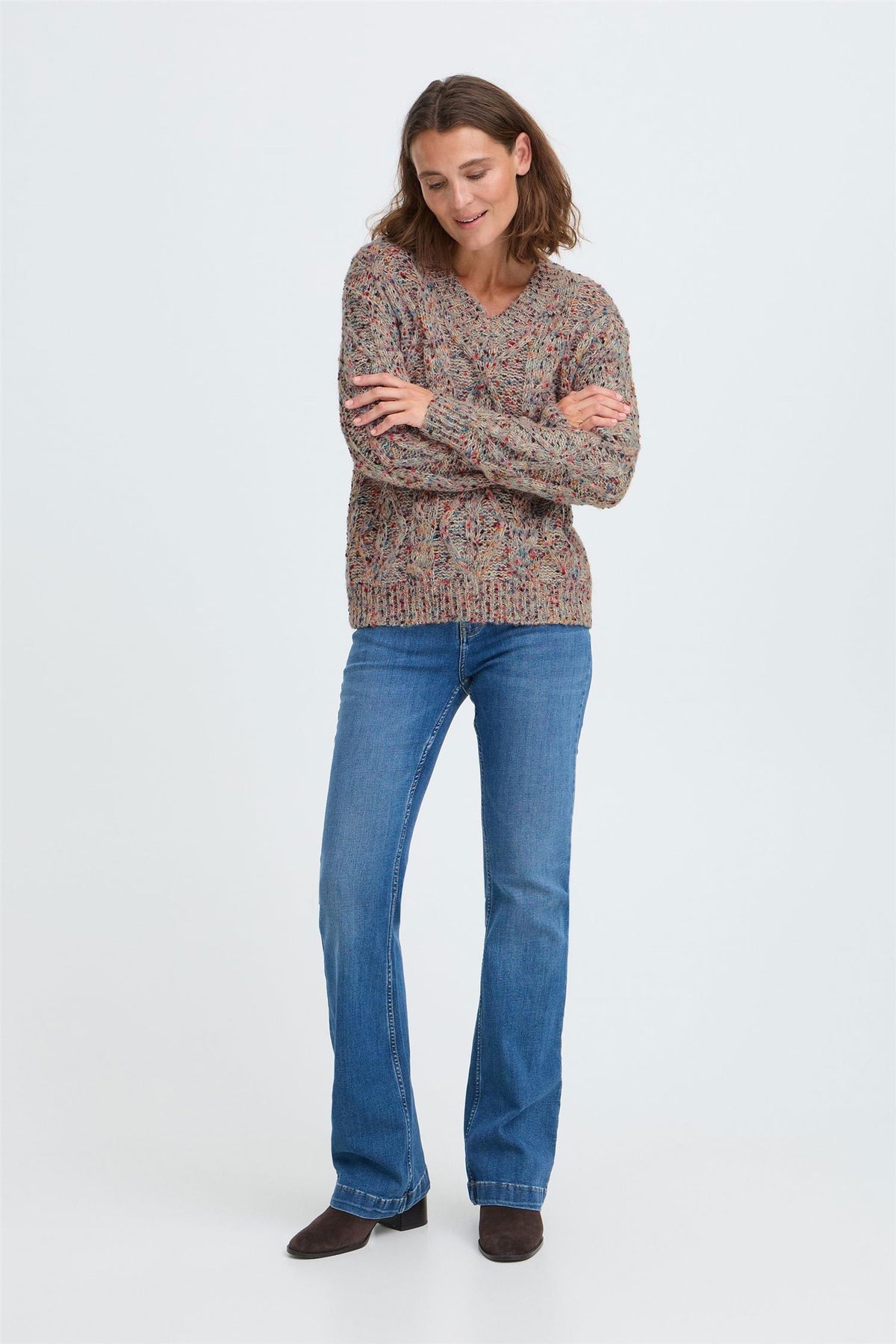 Pzelin Multicolour Pullover Brun