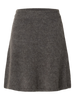 Slflulu Brushed Hw Knit Skirt Grå
