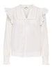 Onlidris Ls Frill Tape Top Noos Wvn Hvit