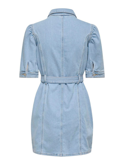 Onlvibbe Ss Belt Dnm Dress Akm Blå
