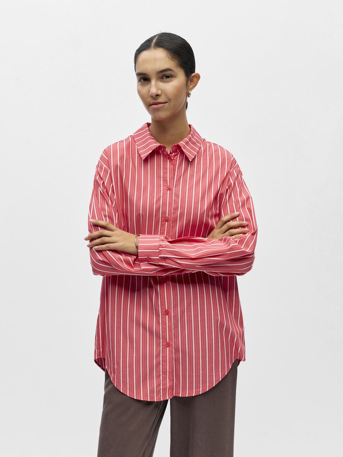 Objtutta Lo L/s Shirt Noos Rød