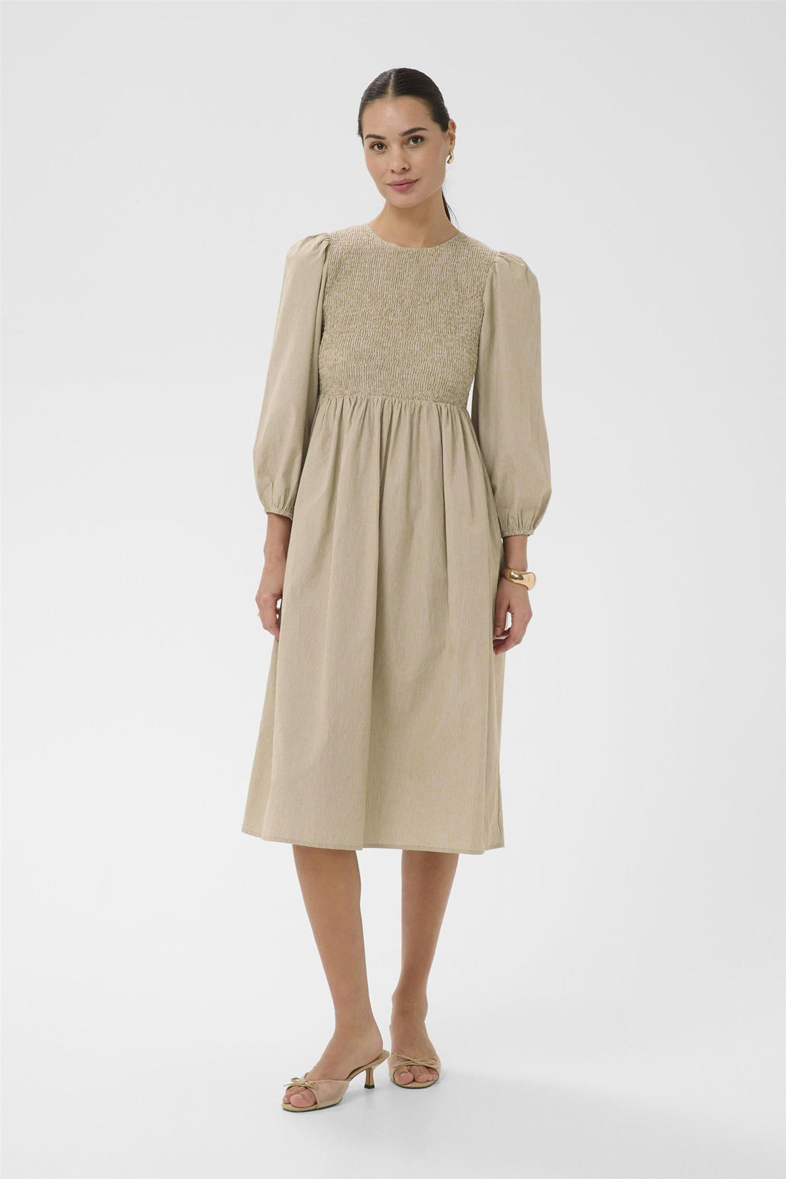 Kamona Smock Dress Beige