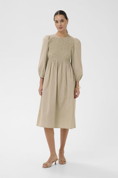 Kamona Smock Dress Beige