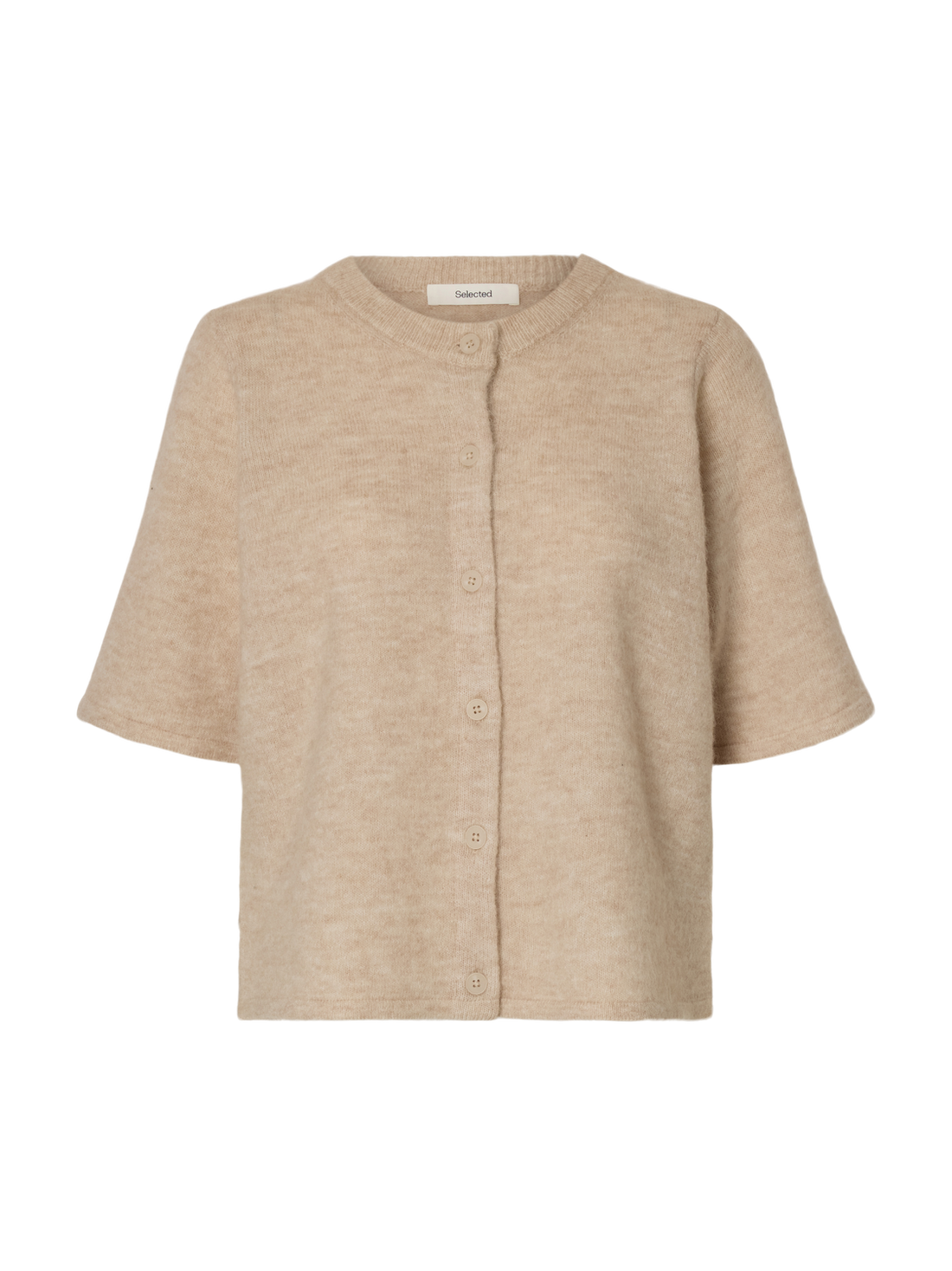 Slflulu 2/4 Knit Cardigan Noos Beige