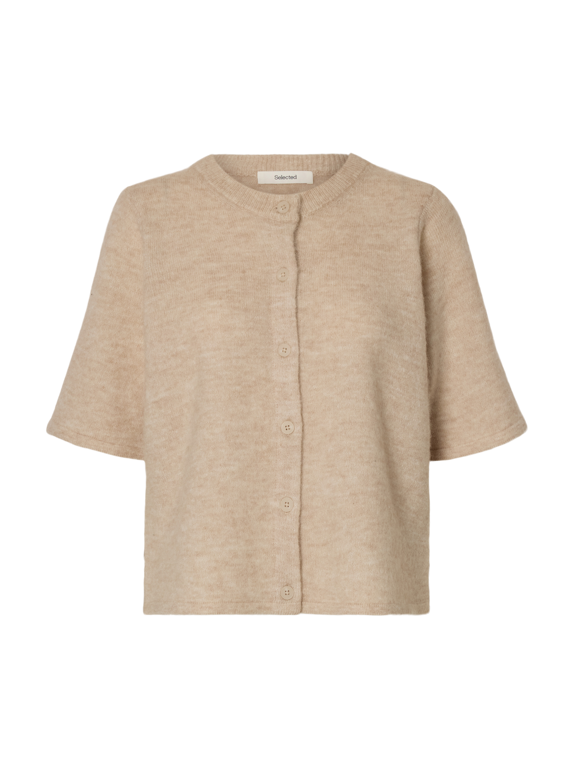 Slflulu 2/4 Knit Cardigan Noos Beige