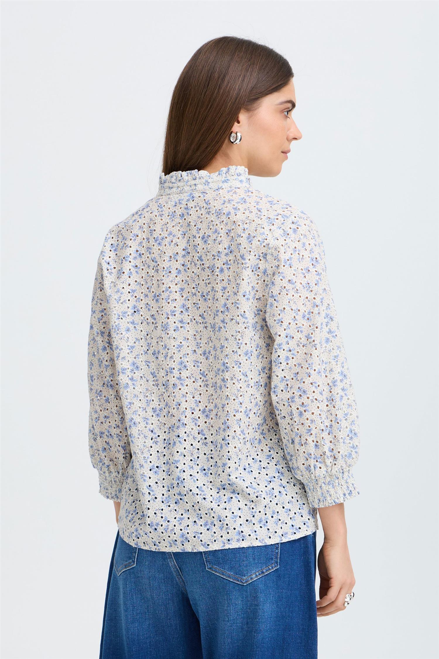 Pzdolores 3/4 Sl Blouse Blå