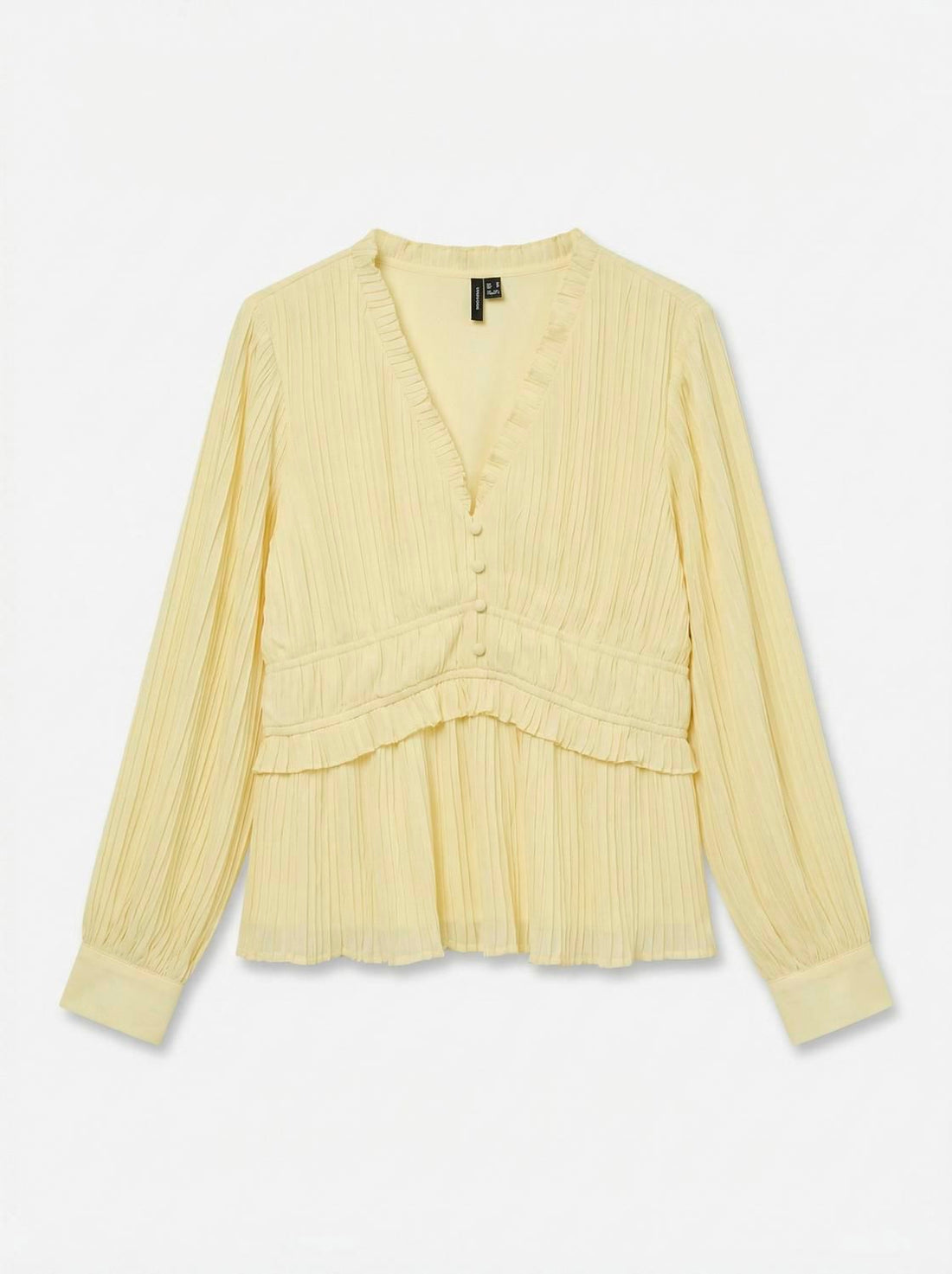 Vmdora Ls Detail Plisse Top Wvn Exp Gul