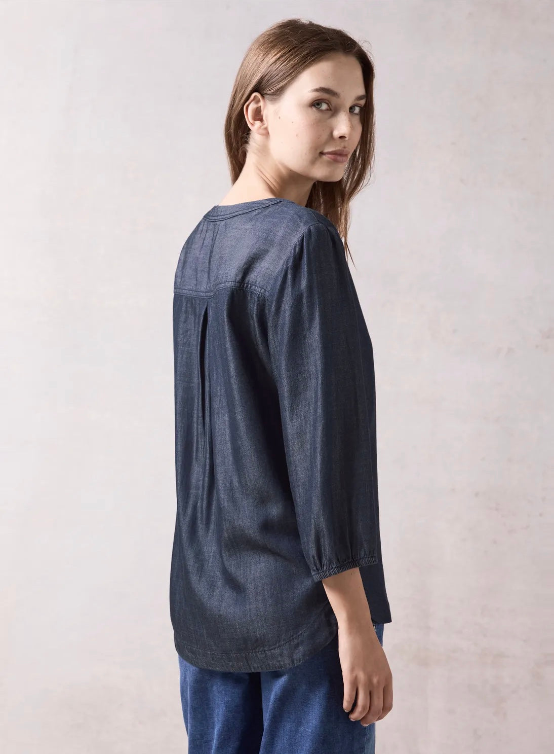 LYOCELL BLOUSE Marine