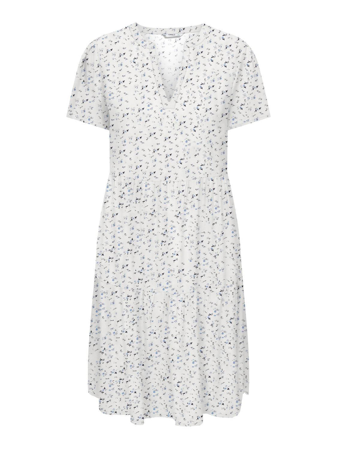 Onlzally S/s Thea Dress Noos Wvn Hvit