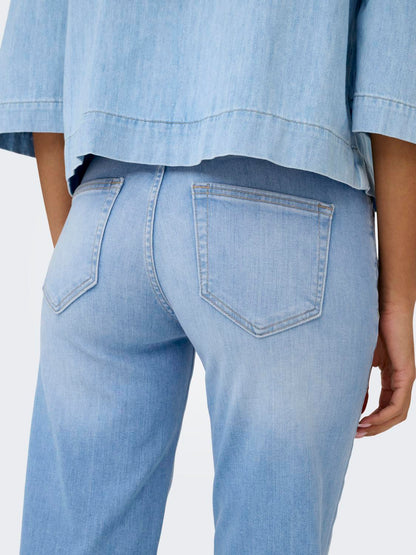 Onlblush Mid Straight Dnm Rea828 Noos Blå