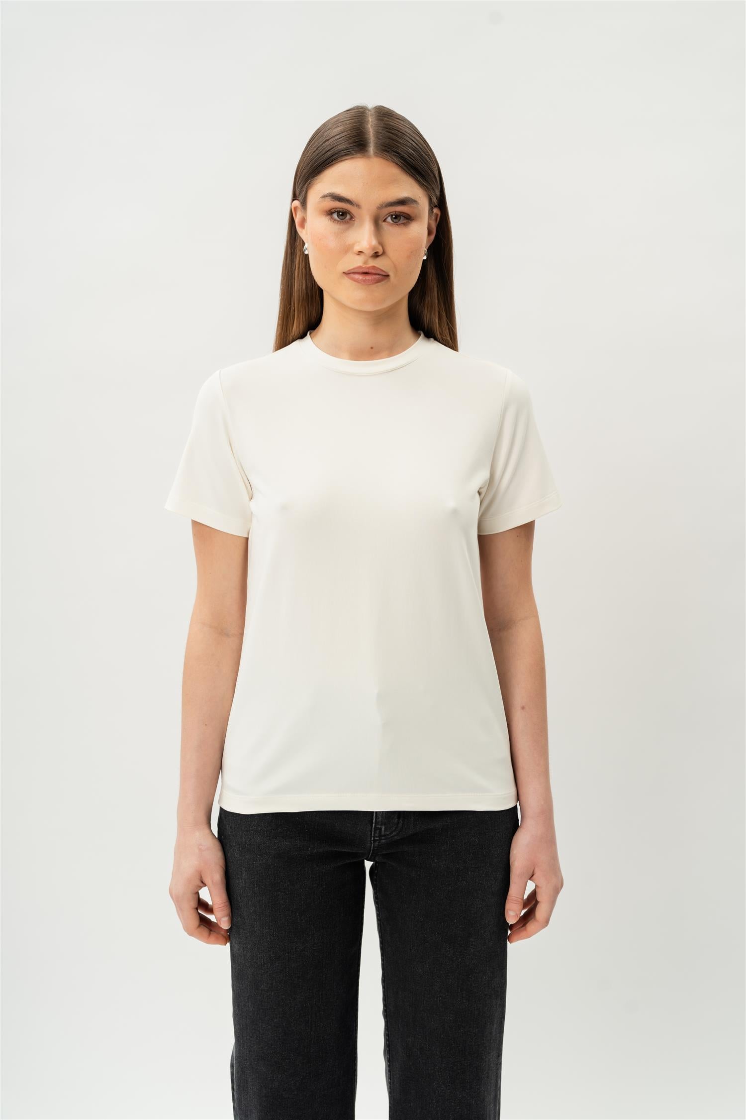 Fitted Pima T-shirt Hvit