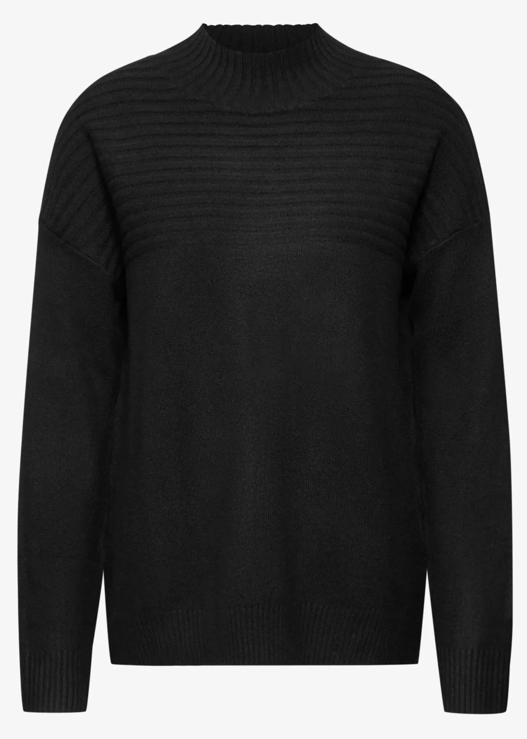 STRUCTURE MIX TURTLE NECK Svart