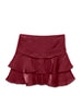Vmpolly Hw Layer Short Skirt Wvn Burgunder