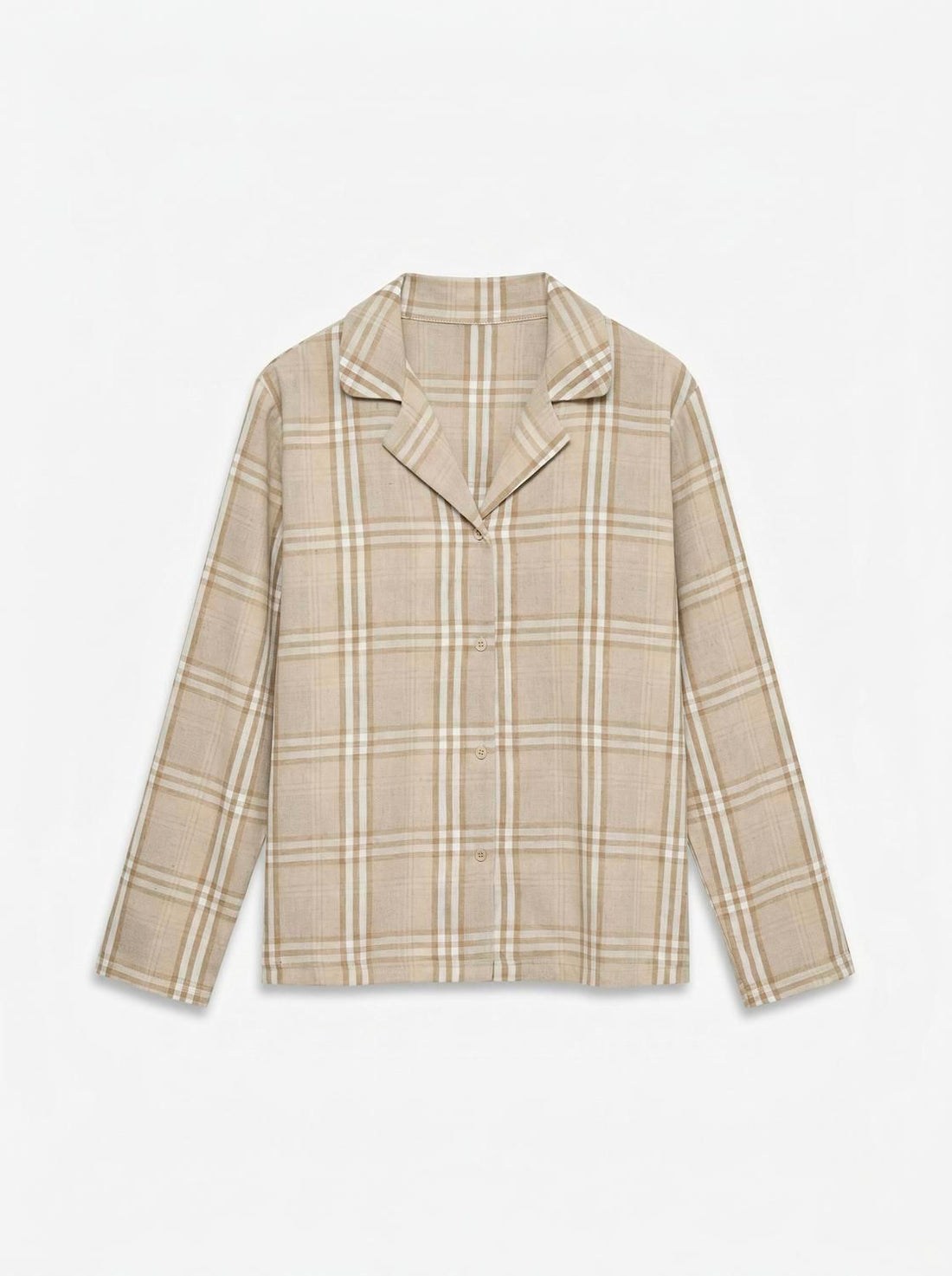 Vmnora Flannel Nightwear Shirt Grå