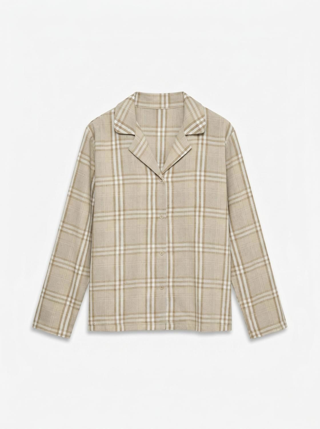 Vmnora Flannel Nightwear Shirt Grå