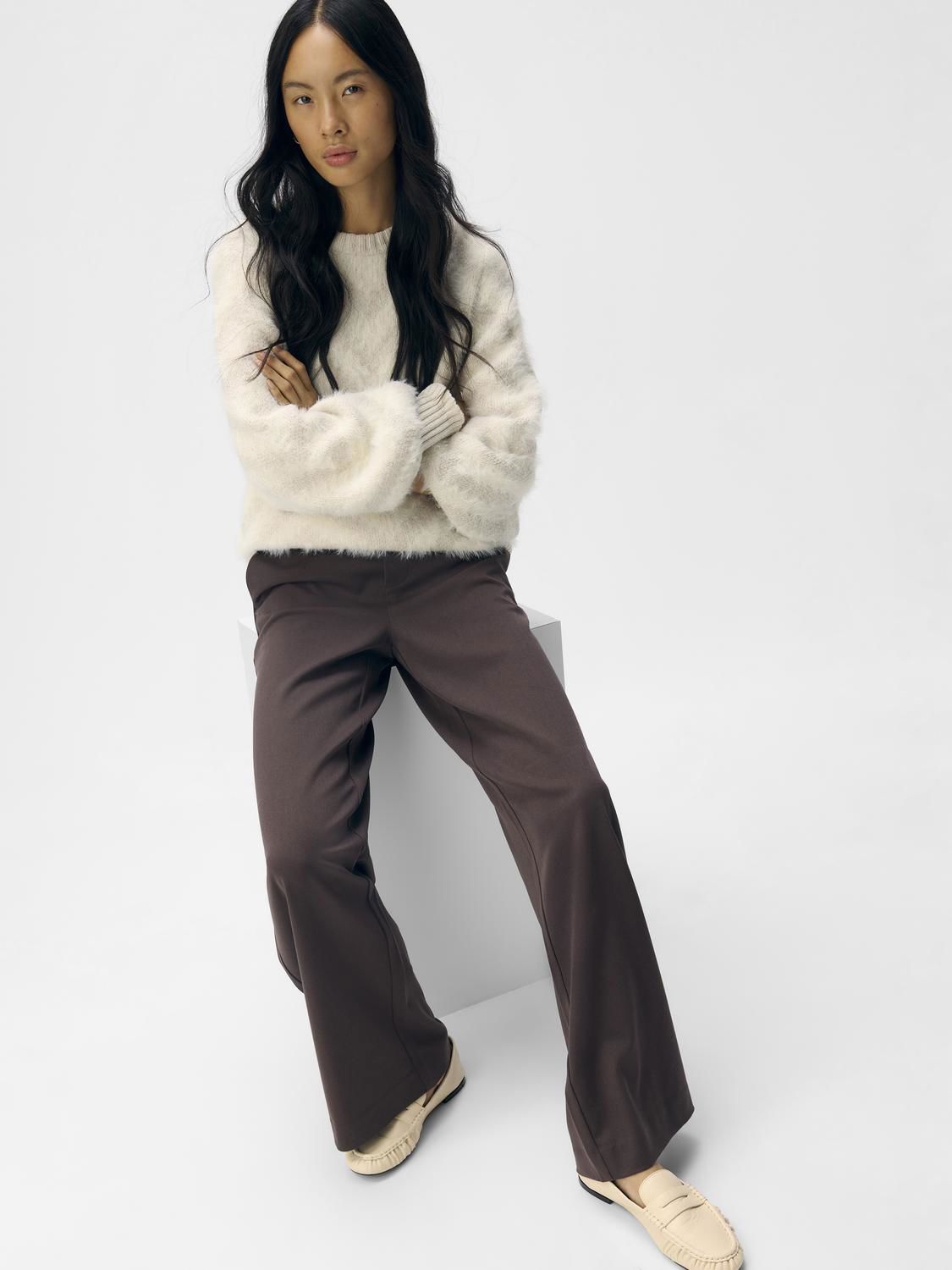 Objlisa Wide Pant Noos Brun