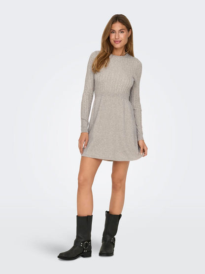Onlfia Ls Cable Dress Knt Noos Brun