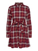Onlwren Check Short Dress Wvn Burgunder