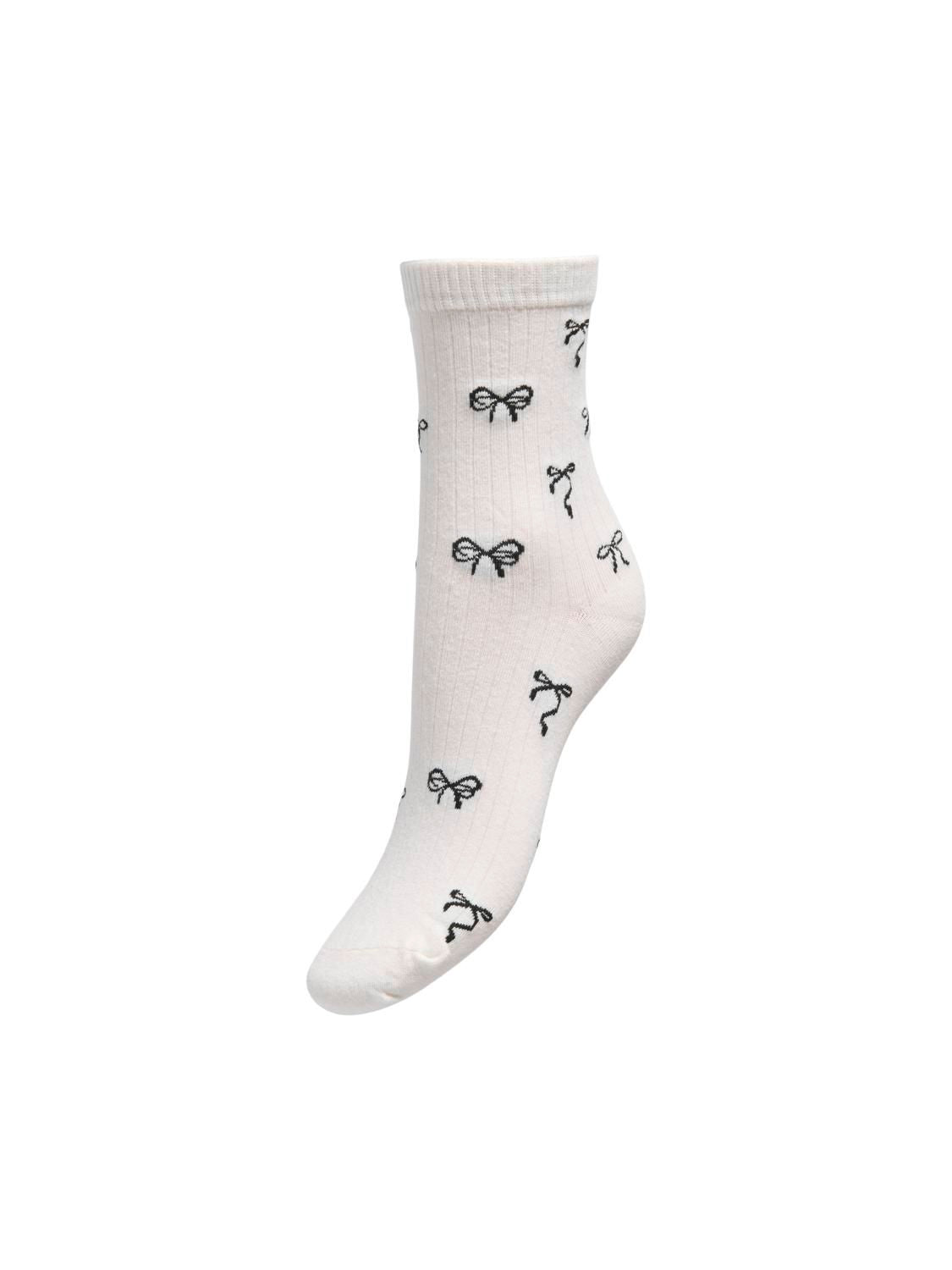 Jdysmile Rib Socks Jrs Hvit