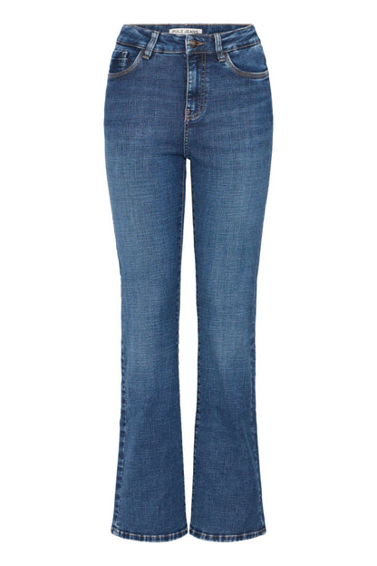 Pzbailiey Hw Jeans Bootcut Leg Medium Blue Denim