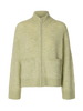 Slwsia Ras Ls Knit Zipper Cardigan Noos Grønn