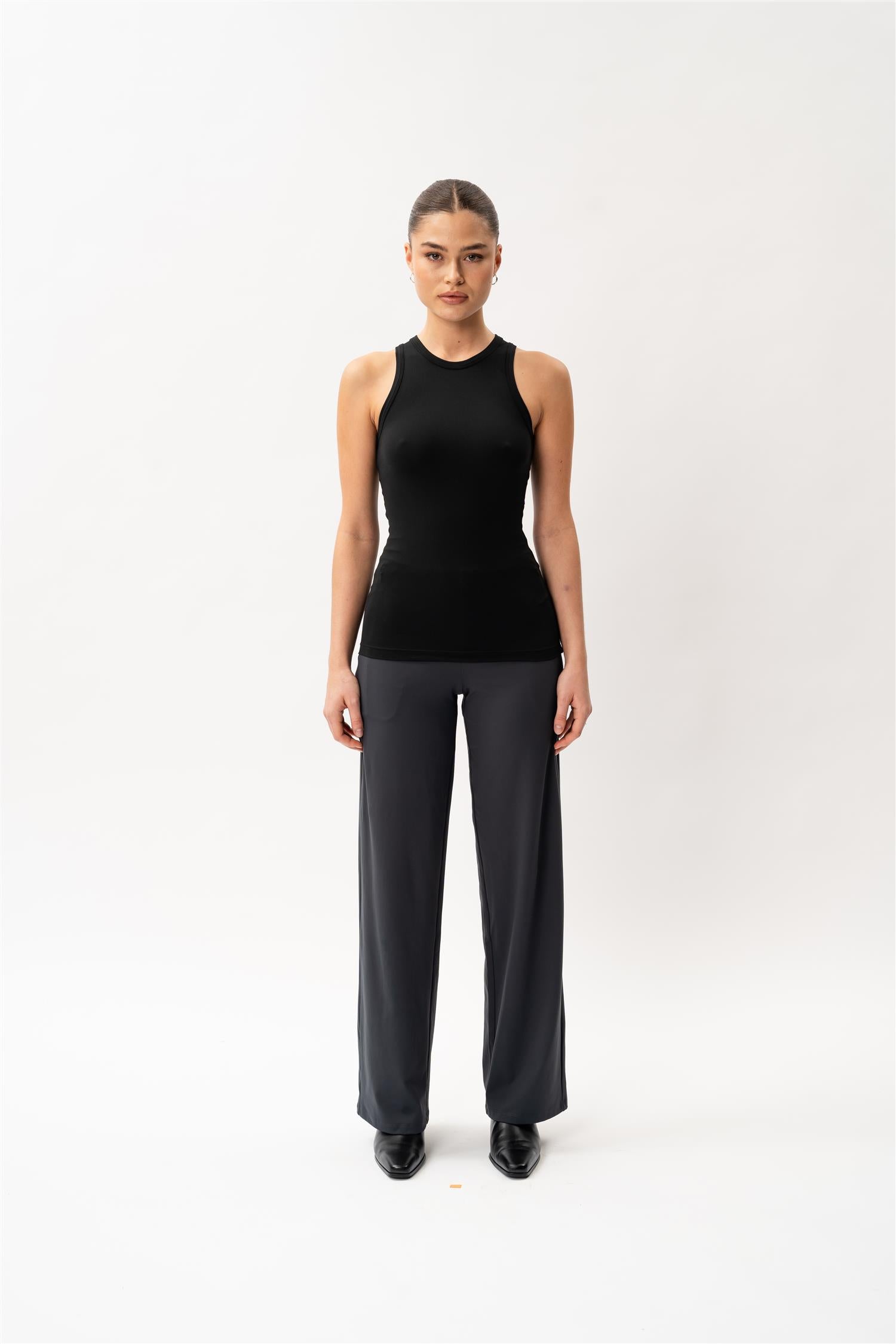 Soft Racerback Tank Svart