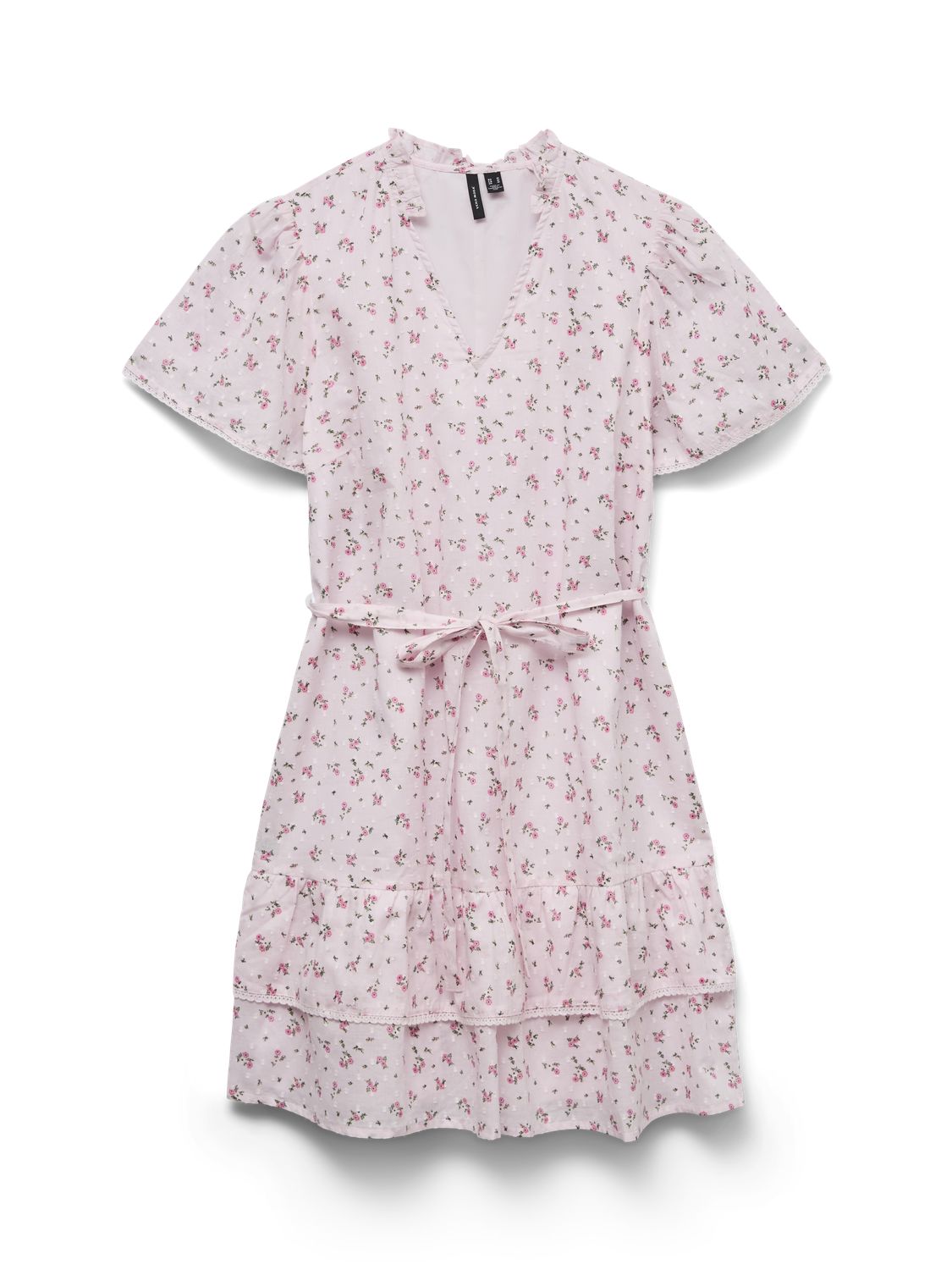 Vmtrine Ss Short Lace Dress Wvn Noos Rosa