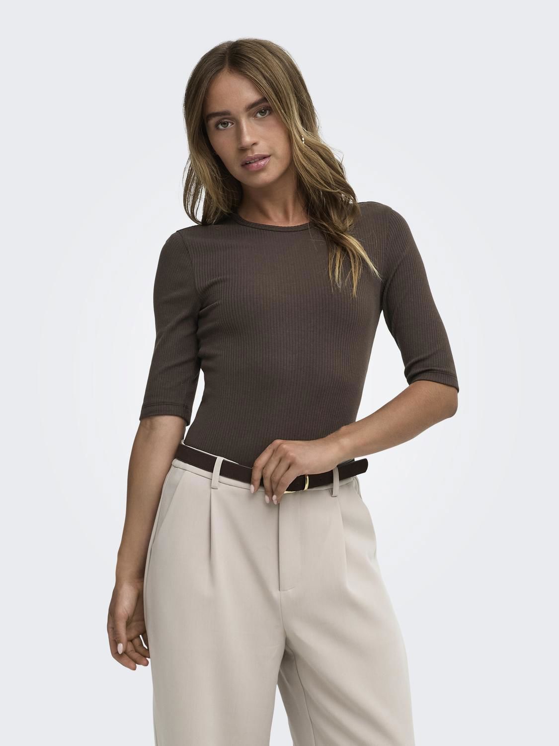 Jdyreno 2/4 O Neck Top Jrs Dia Sort